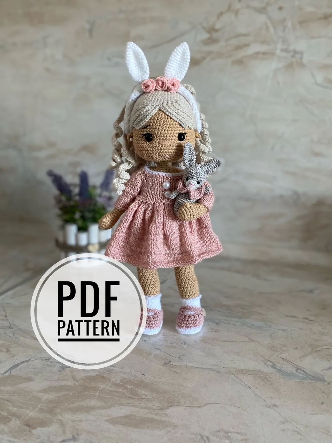 Crochet doll in bunny