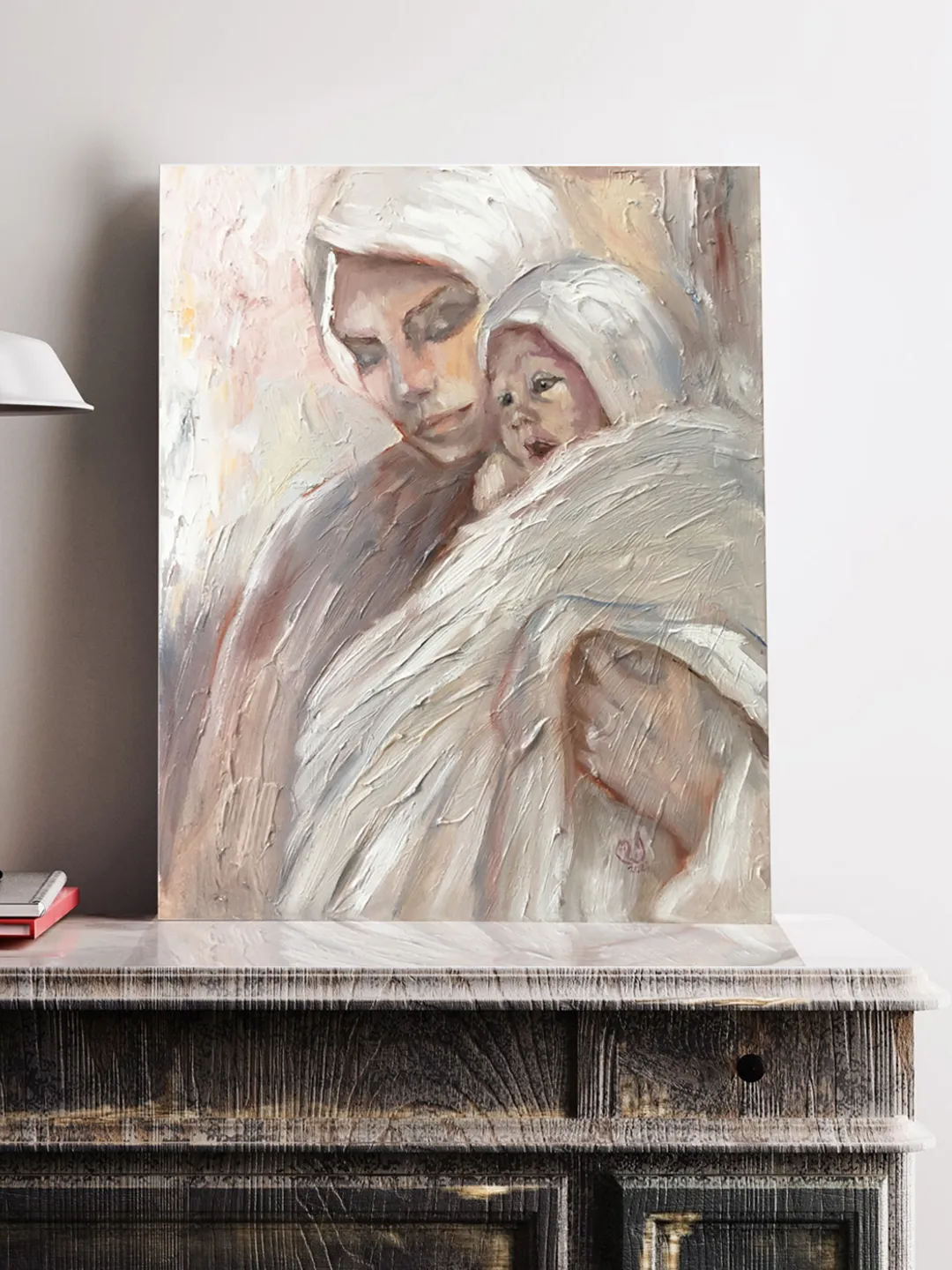 Mother and Child Original Painting 16 x 20 inches