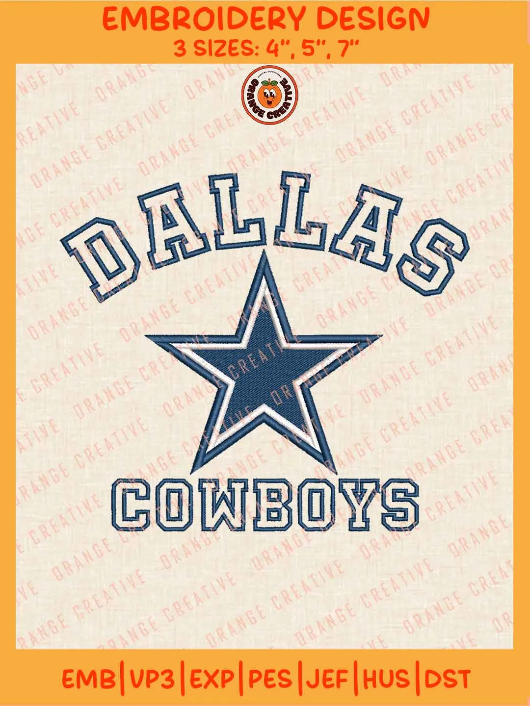 NFL Dallas Cowboys Team Word Logo Embroidery Files, Dallas Cowboys Football Team Embroidery Designs, NFL Cowboys Team Machine Embroidery Files, NFL Football Team Machine Embroidery Files, Digital Download