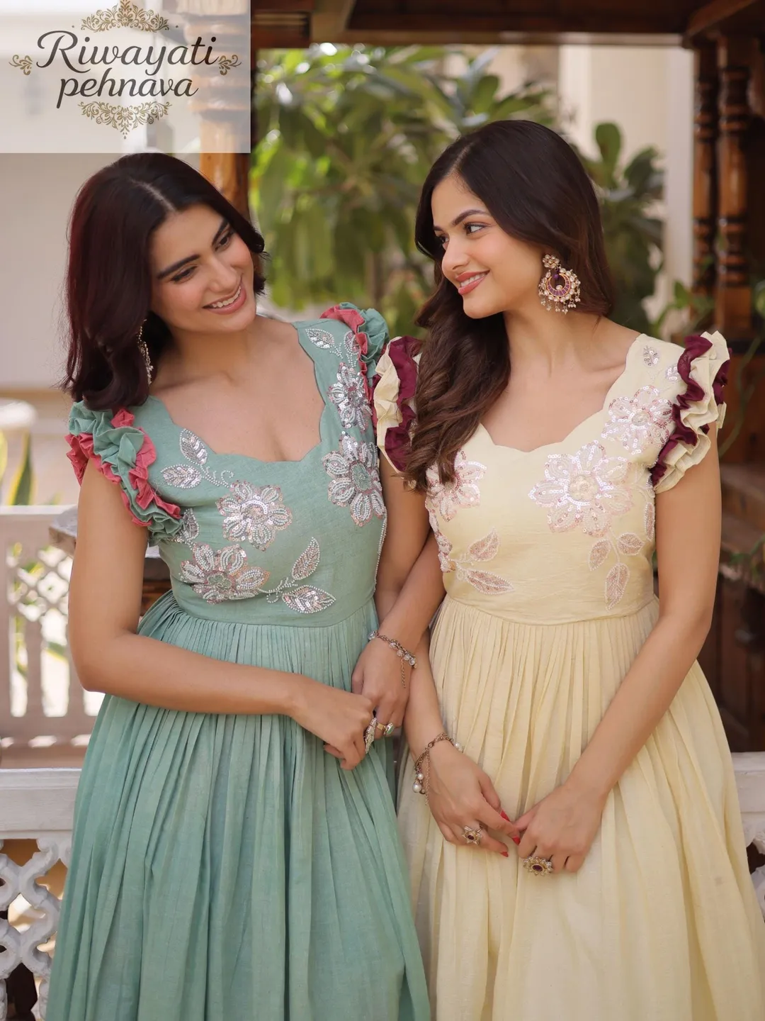 indian designer maxi dresses Indian & Pakistani Designer Pistachio Green Long Maxi Gown with Gold Zari & Resham Embroidery