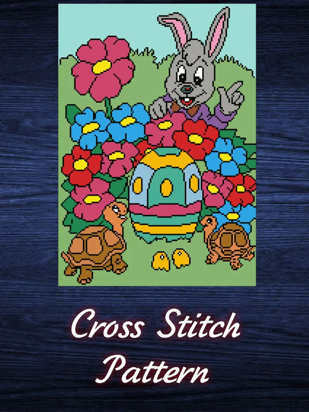 Cross Stitch Pattern Easter Egg Digital Download PDF