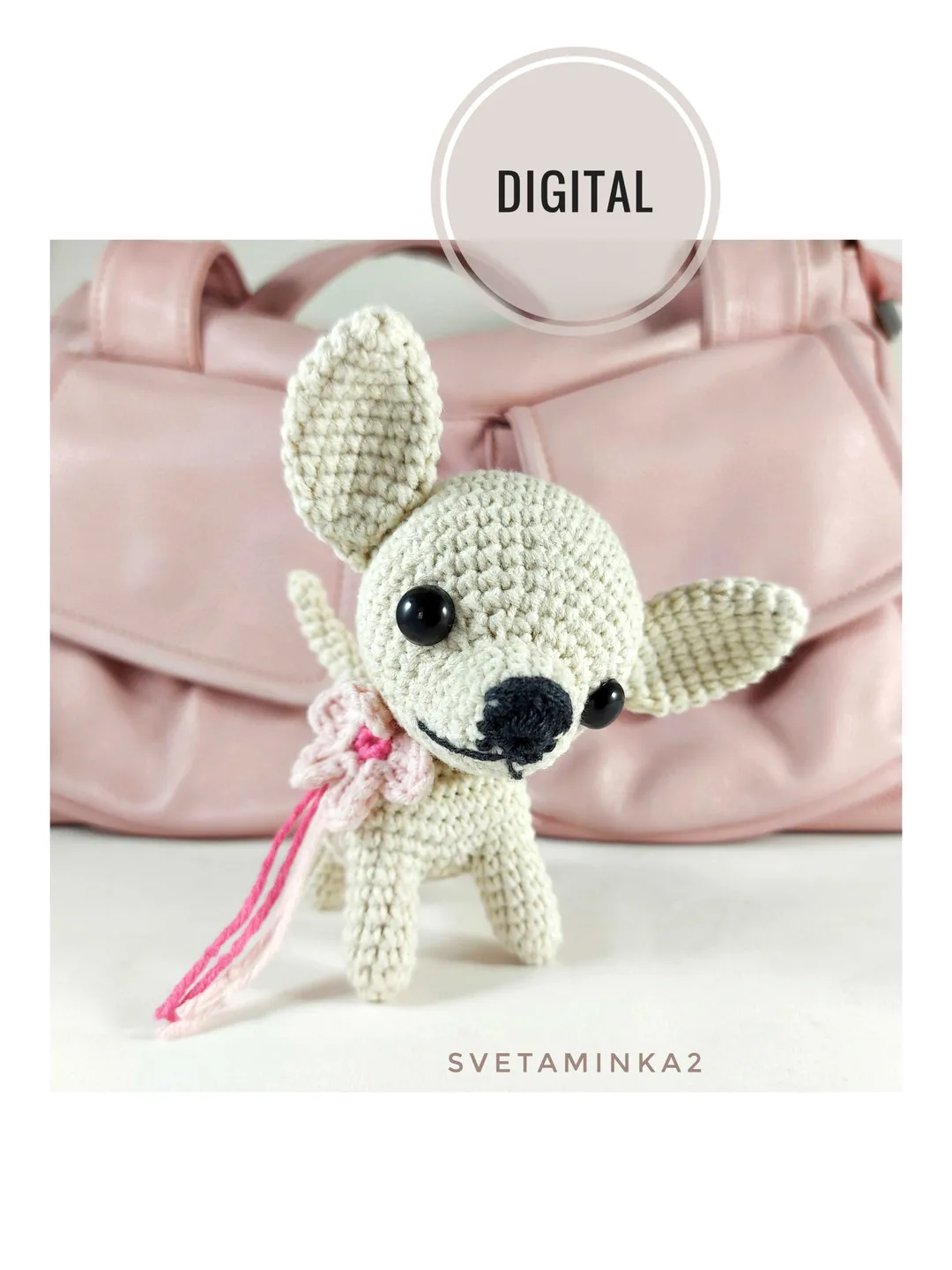 Chihuahua Crochet Pattern. Amigurumi Dog Pattern. Digital Download. PDF.