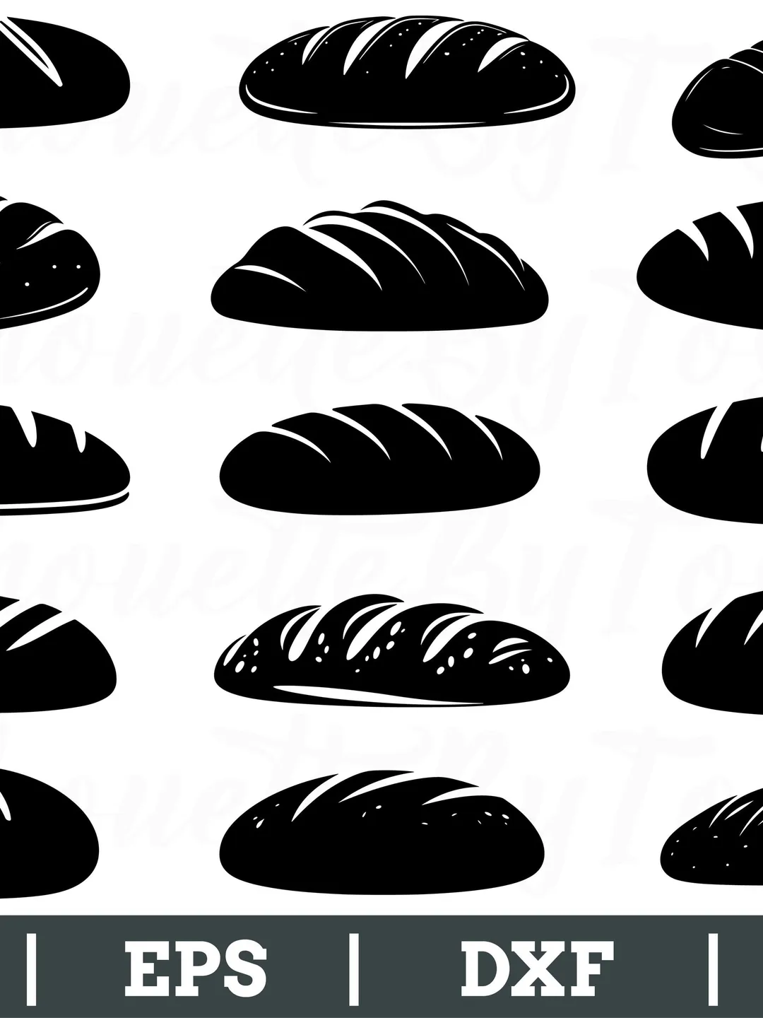 Bread Svg, Bread Silhouette, Bread Cut File, Bread Vector, Dxf, Png