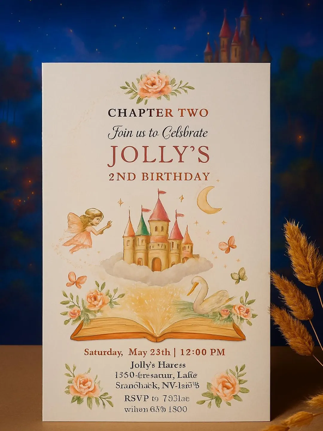 Chapter Two Birthday Invitation ,Storybook and Fairytale 2nd Birthday ...