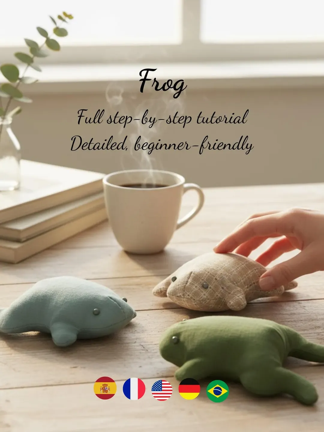 Sewing Machine Frog Frog Sewing Pattern, Easy frog sewing pdf patterns for beginner ...