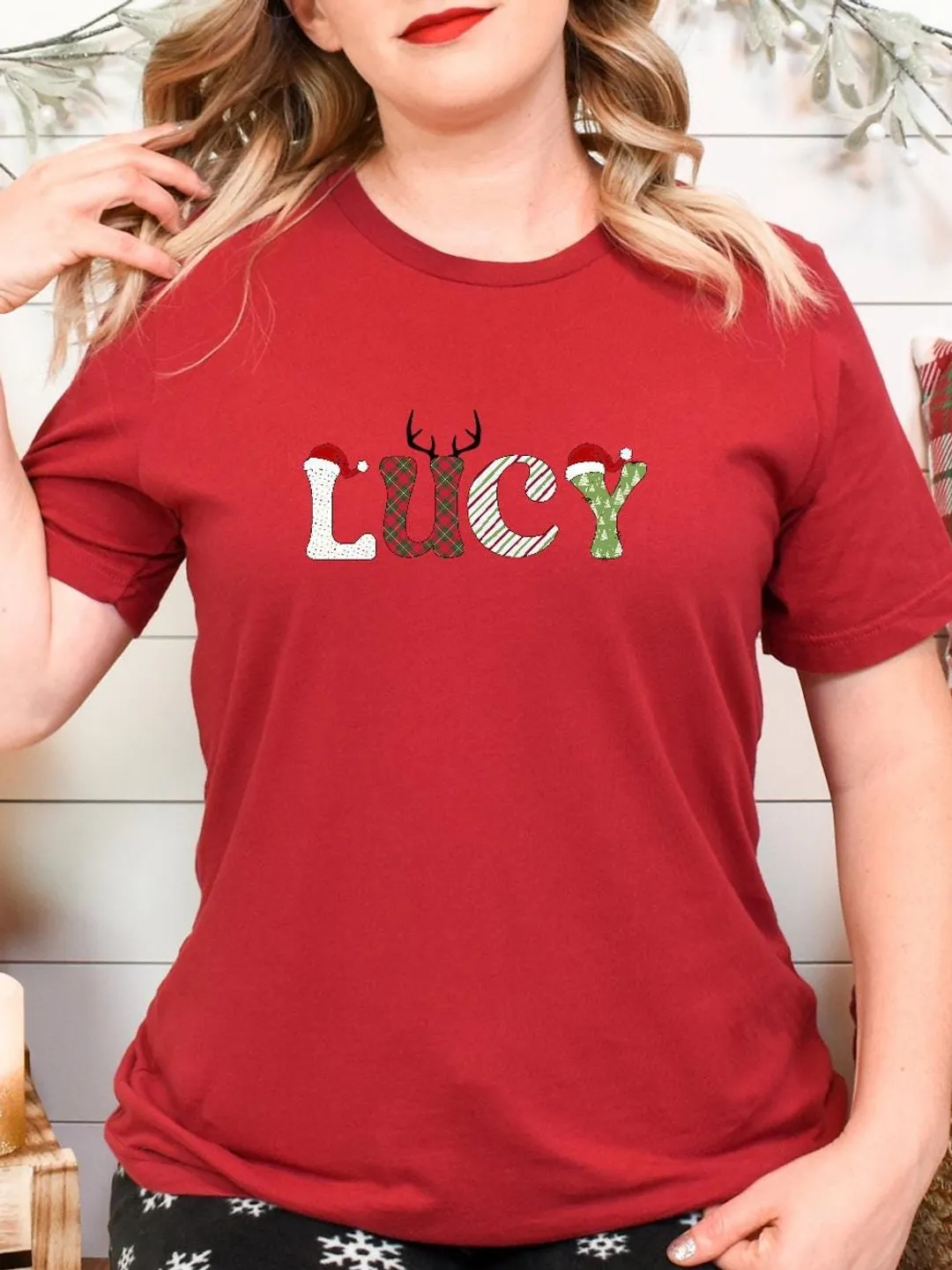 Personalized Family Christmas Shirts: Custom Name Christmas Crew Tees