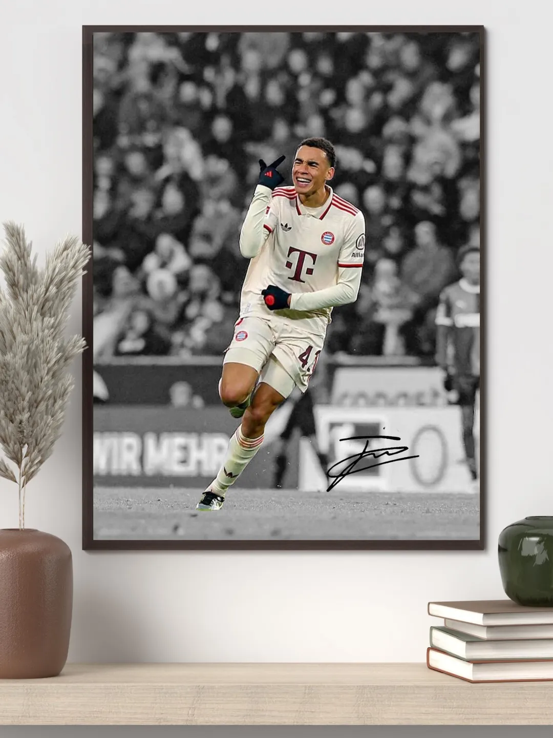 Jamal Musiala Poster Wall Art Bayern Munich Star Print Football