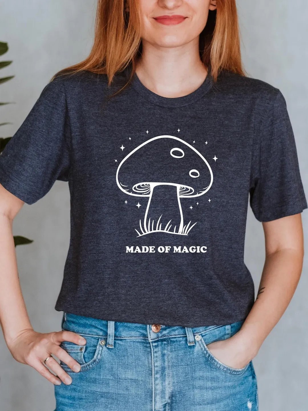 Mushroom Graphic Tee: Botanical Hippie T-Shirt