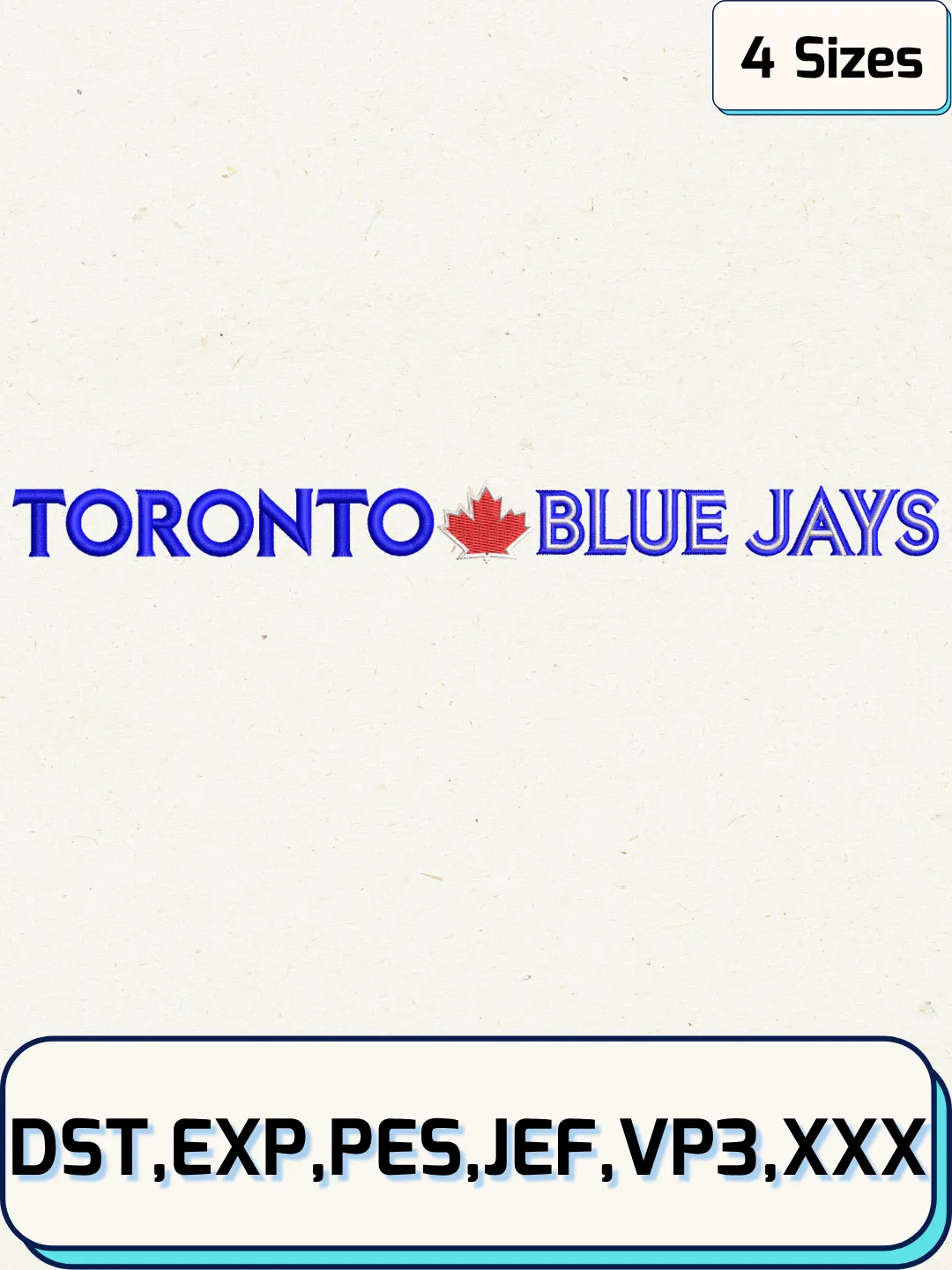 Blue Jays Baseball Embroidery Design – Machine Embroidery File-  4 Sizes