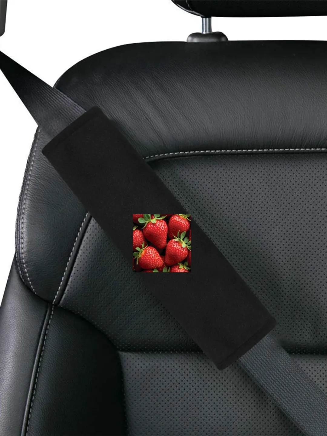 with strawberries Seat Belt Shoulder Pad