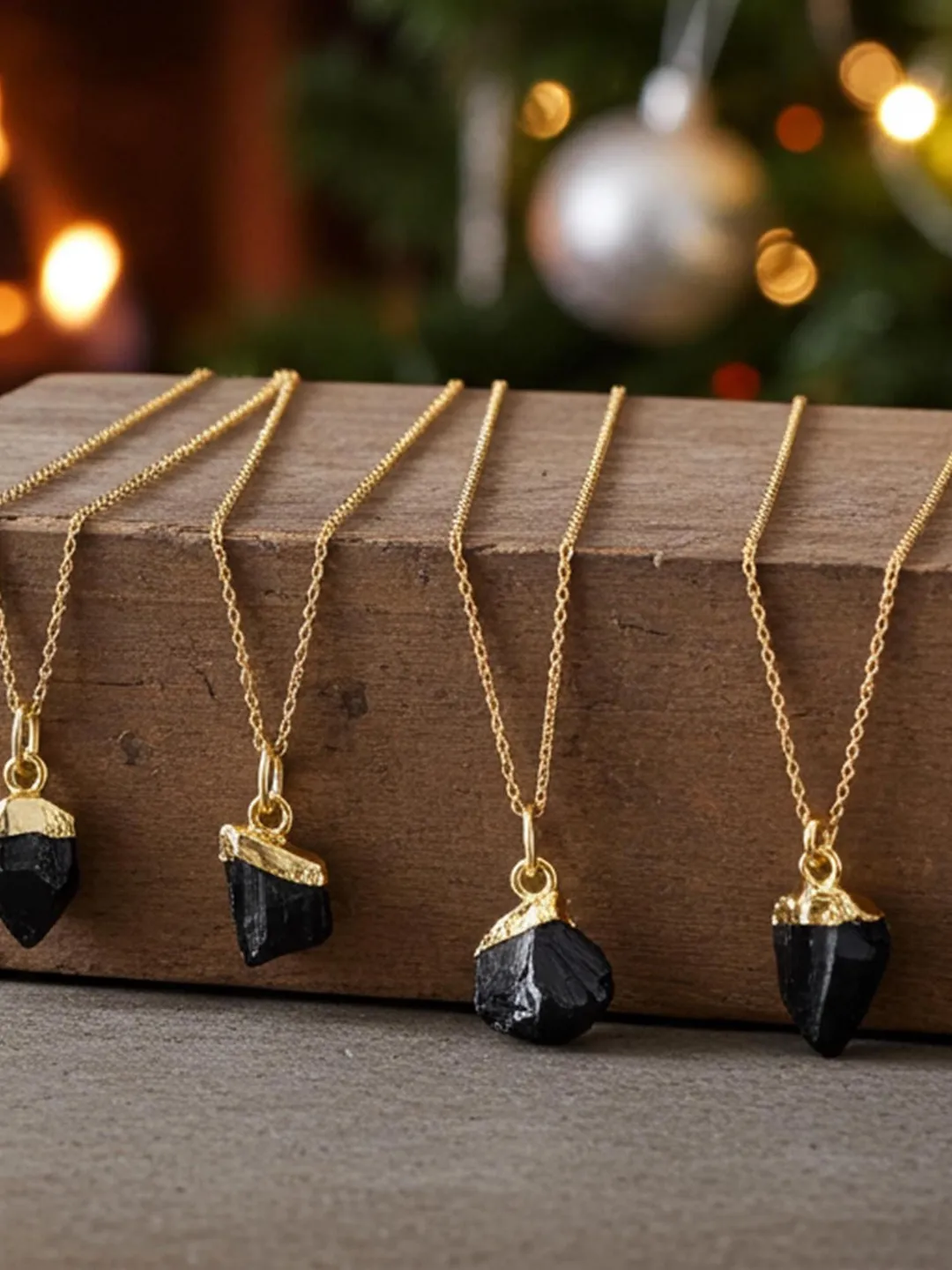 Raw Black Tourmaline Pendant, Healing Crystal Necklace, Natural Gemstone Jewelry, Protection Stone Gift Handmade