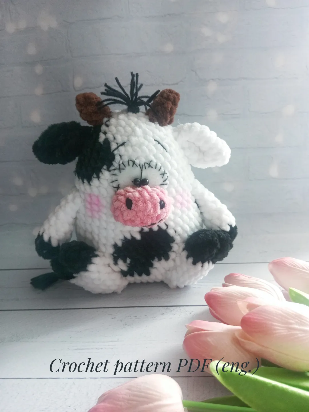 Cow crochet pattern in English in PDF