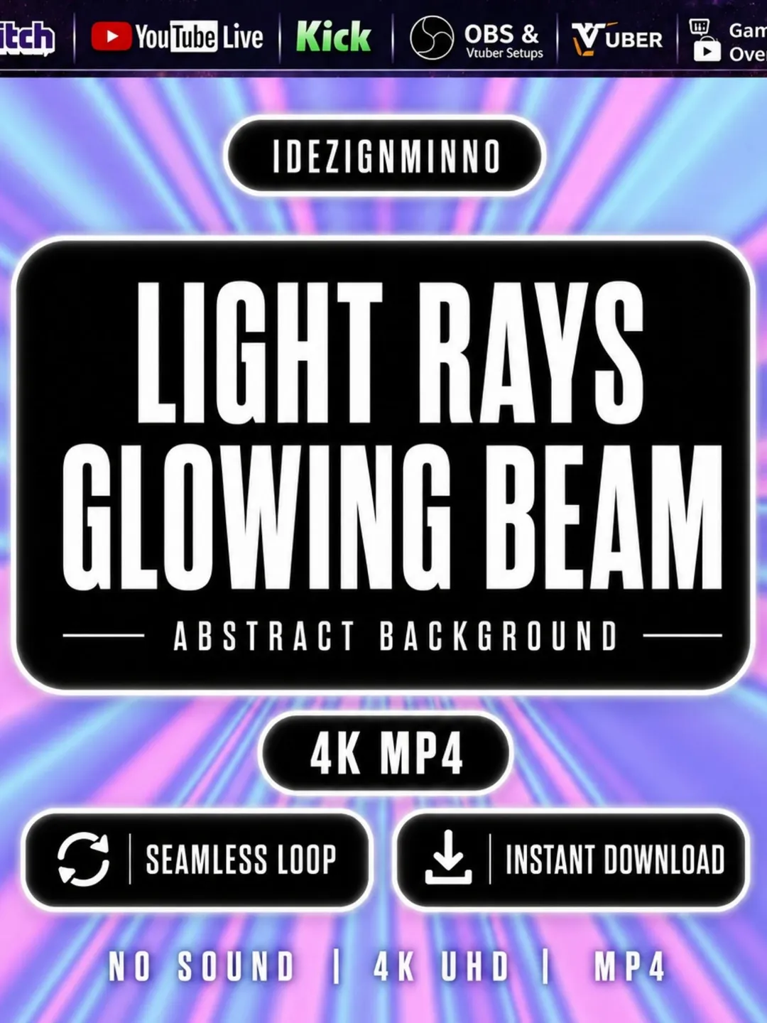 Light Rays Motion Background Loop | Glowing Beam Animation | Cinematic ...