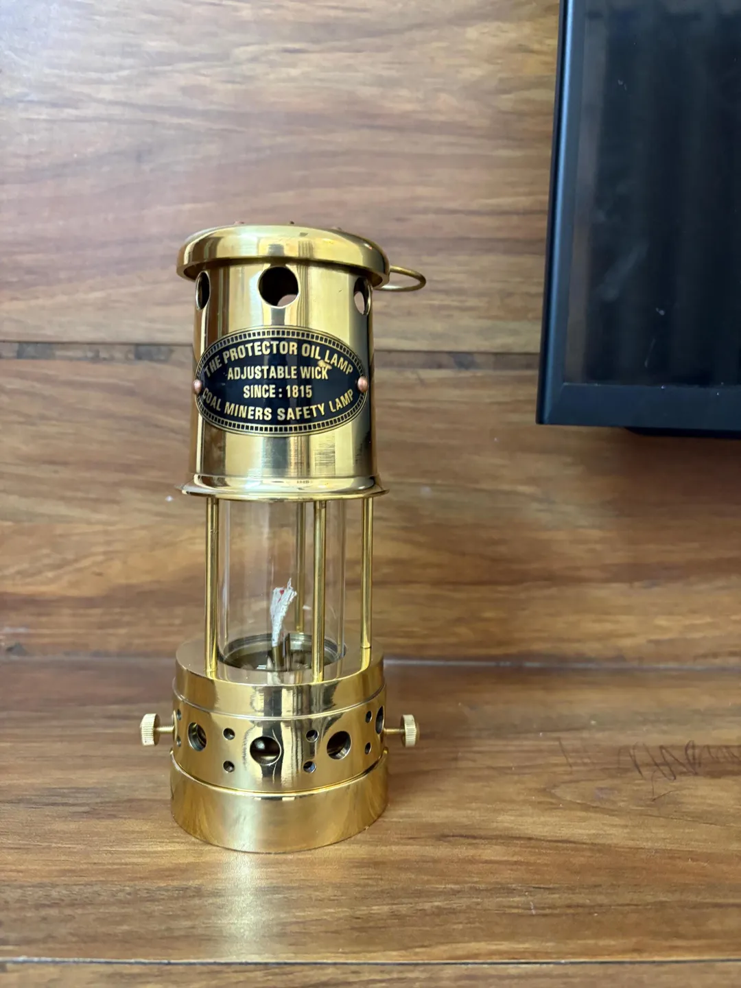 Vintage Brass Oil Lamp | Adjustable Wick Lantern | Nautical