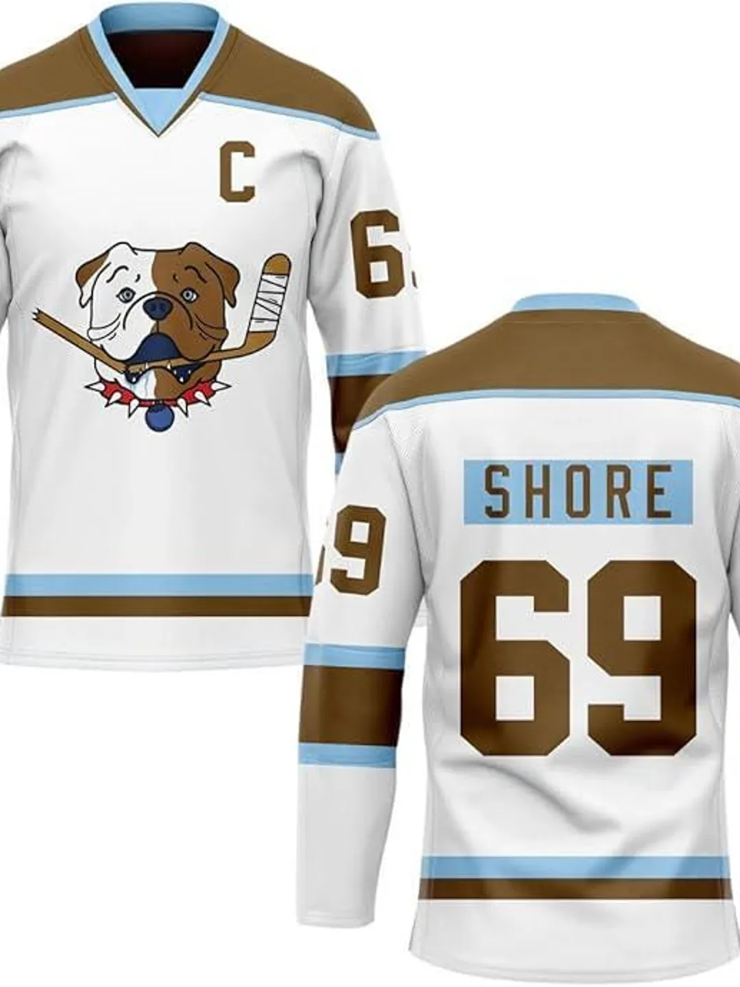Sudbury Bulldogs Hockey Jersey (WHITE) Custom Fan Gear Gift