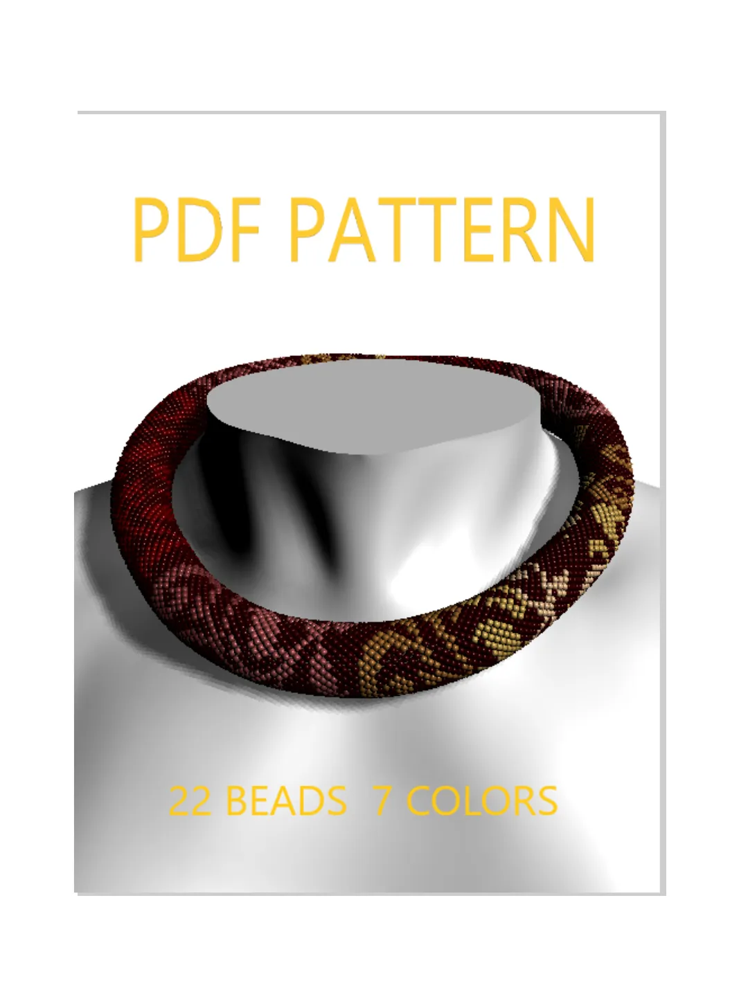 PDF Bead Crochet Pattern , Pattern for Necklace and Bracelet bead crochet