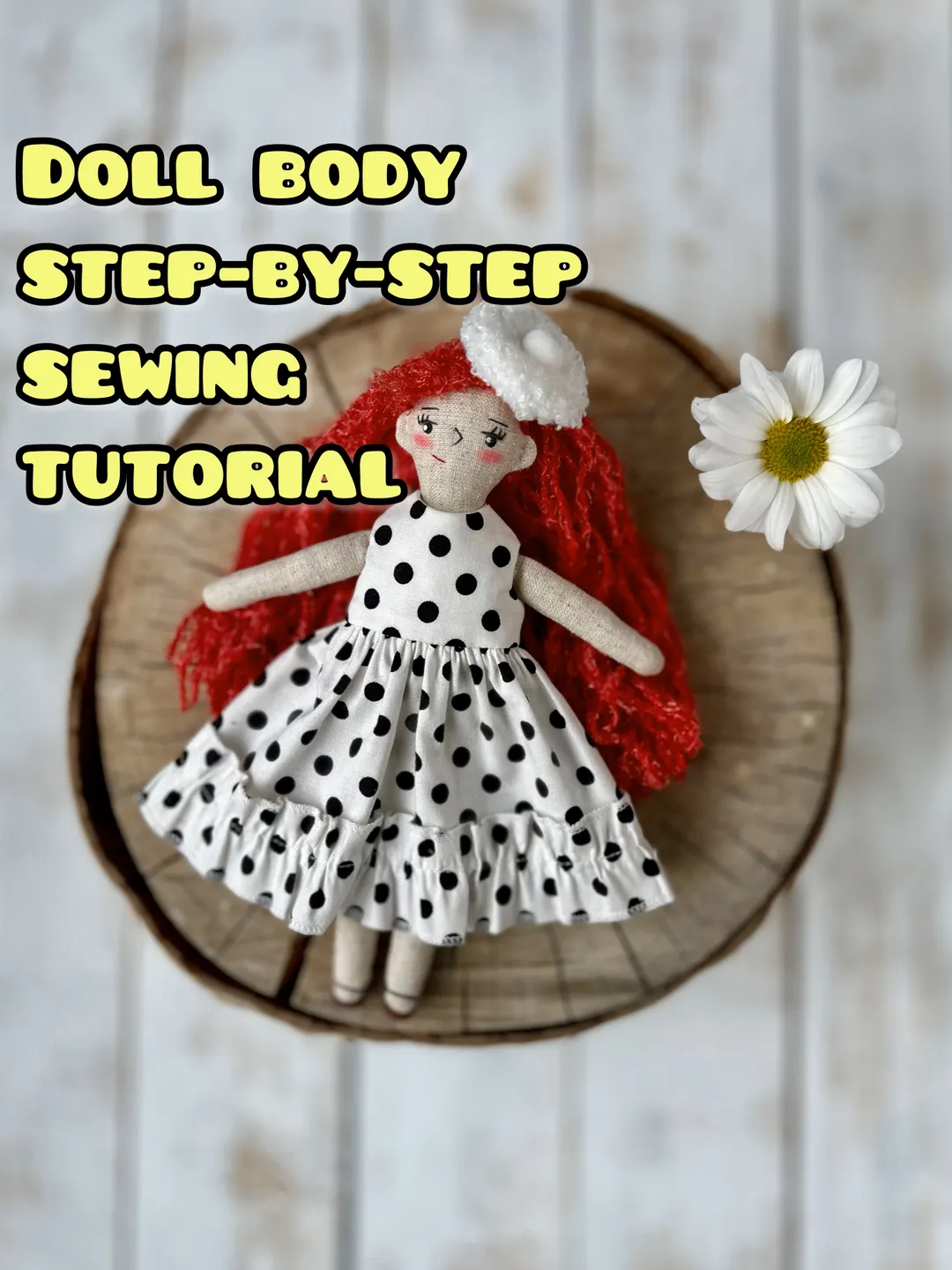 Fabric 21-cm (8-inch) doll step-by-step sewing tutorial