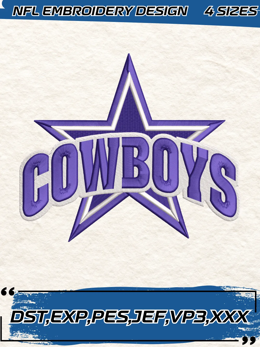 Dallas Cowboys Wordmark Logo Embroidery Design,NFL Logo Embroidery ...