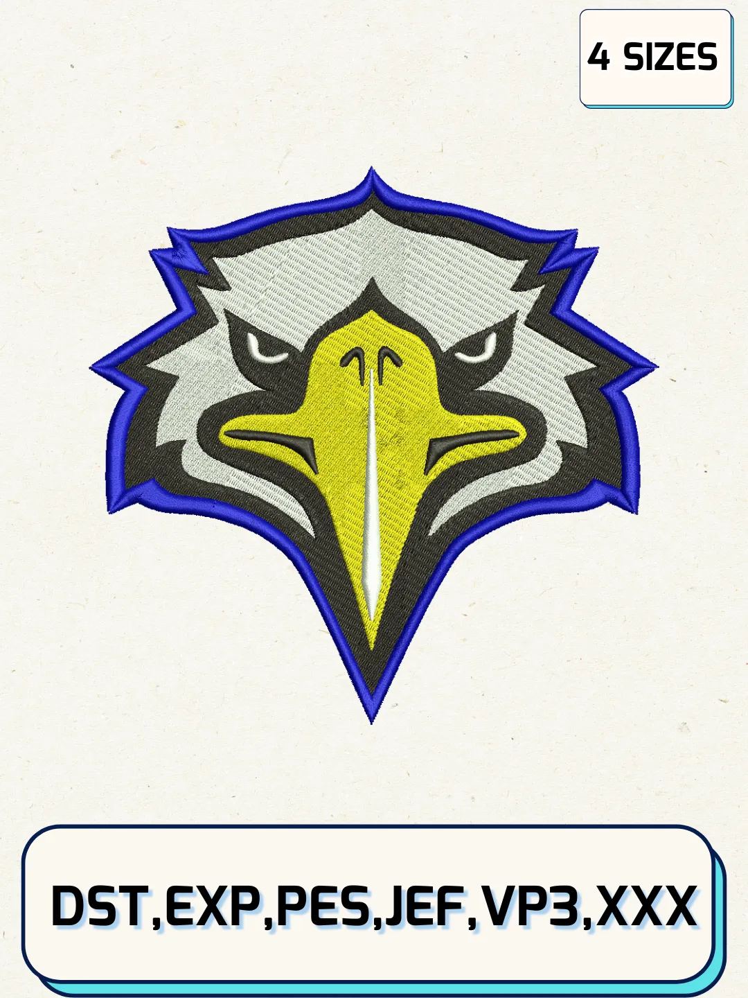 Morehead State Eagles Logos Embroidery Design Files, NCAA Logos Embroidery Designs, Machine Embroidery Files, 4 Sizes