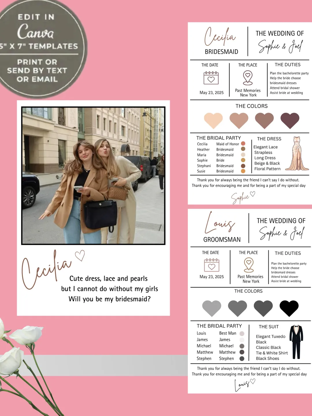 will you be my bridesmaid dress card Will You Be My Junior Bridesmaid Proposal Card Custom Portraits  Designing  Moments