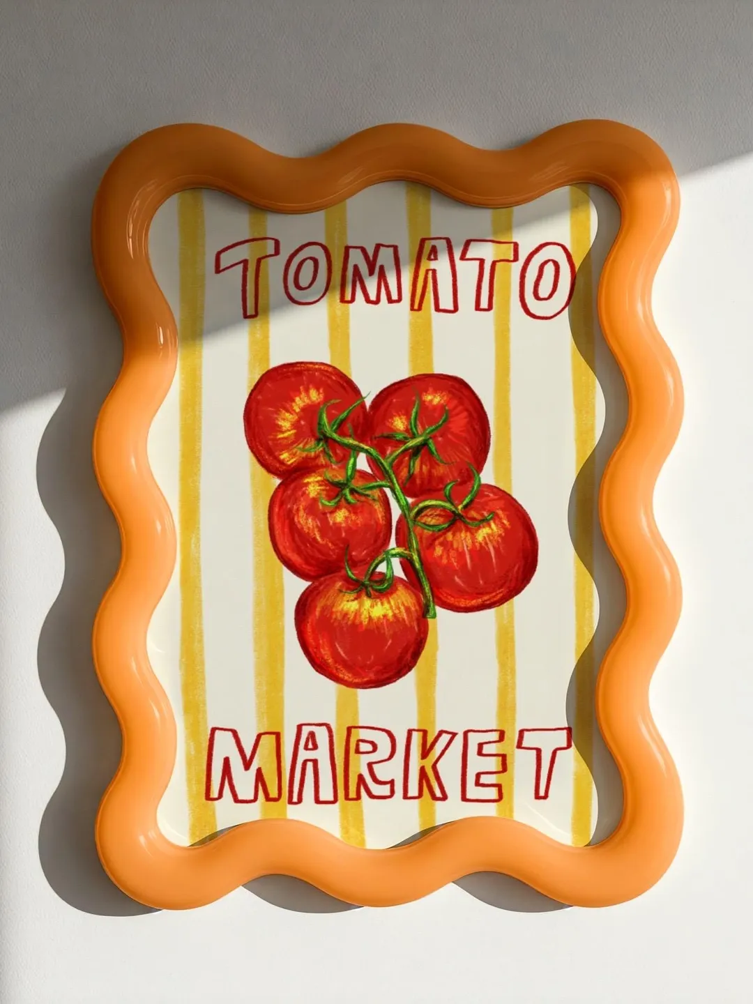 Trendy Wall art Tomato market Print: Retro Kitchen Wall Art, Tomato kitchen decor, Tomato drawing, pencil drawing tomato