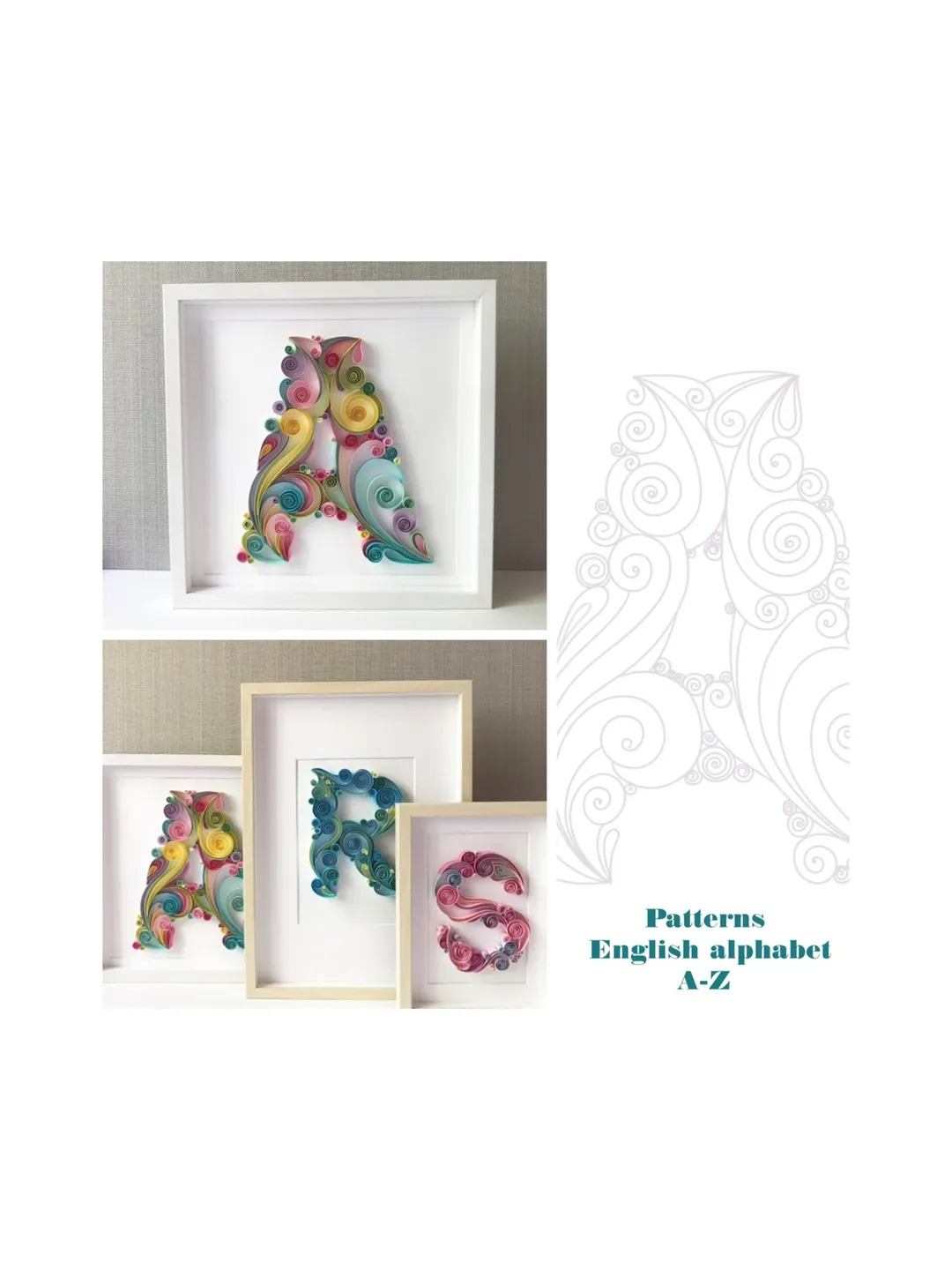Set of patterns for Quilling