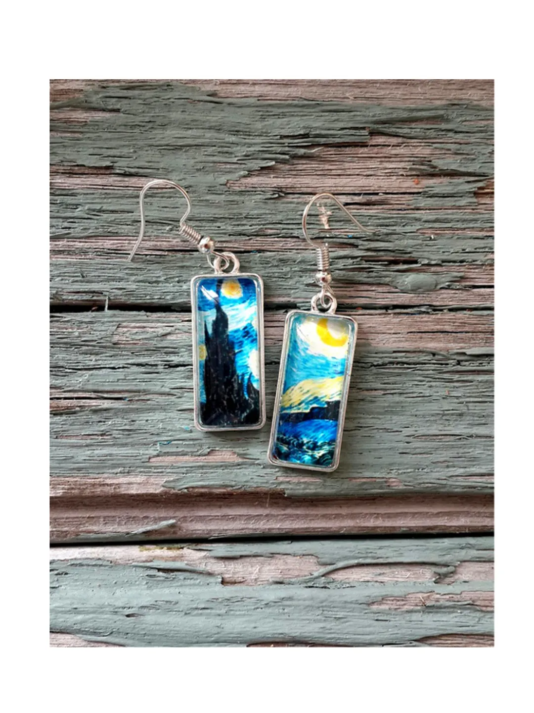 Van Gogh Starry Night Earrings Dangle