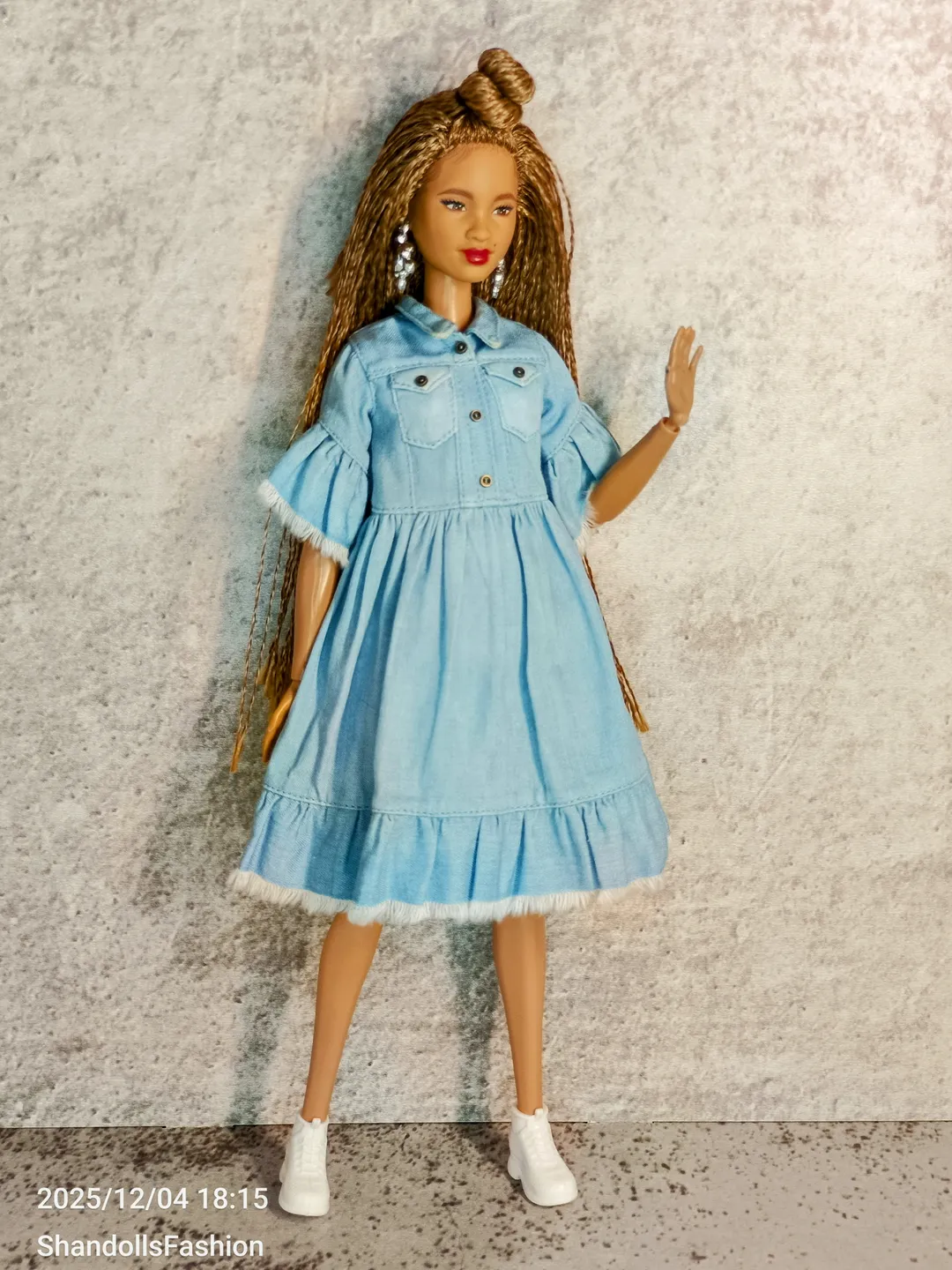 denim dress barbie Soft Blue Denim Day Dress