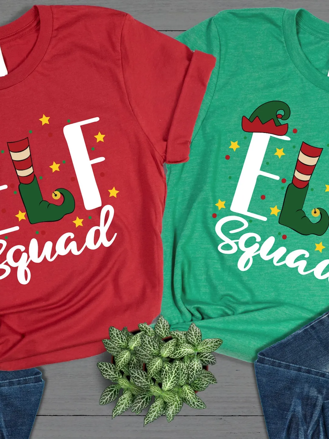 Christmas Elf Squad Shirts Custom Elf T-Shirt Christmas Family Matching Christmas T Shirt, Christmas Elf Squad Sweatshirts