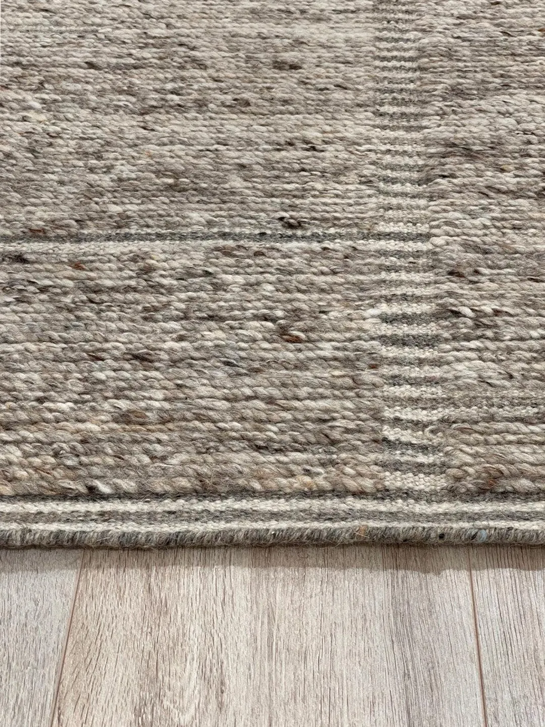Hand Woven Undyed New Zealand Wool Rug, Natural Taupe Textured Area Rug ...