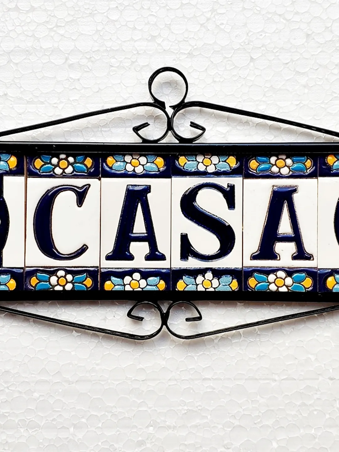 Ceramic letters and numbers 7.5cm. (3") for the wall - Hand-glazed in Spain - "ARTECER-Azul" models - Ceramic letters number -