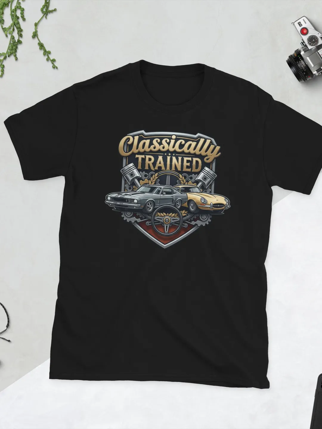 Classically Trained Heritage Shirt - Retro Sportster Graphic Tee , Vintage Aesthetic Car Streetwear, Oversized Grunge 90s Style Racing Top