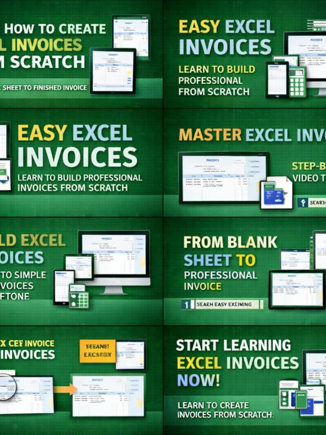 Excel Invoice Template From Scratch For Freelancers And Small Business ...