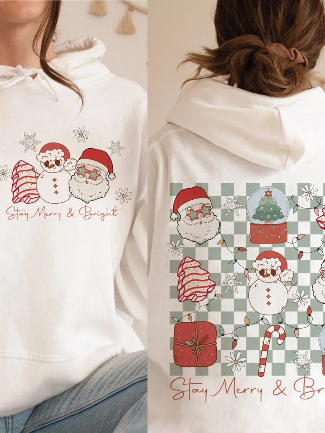 Retro Christmas png, Stay Merry and Bright, Checkred Santa Claus png, Christmas sublimation, merry Christmas png, Christmas vibes png