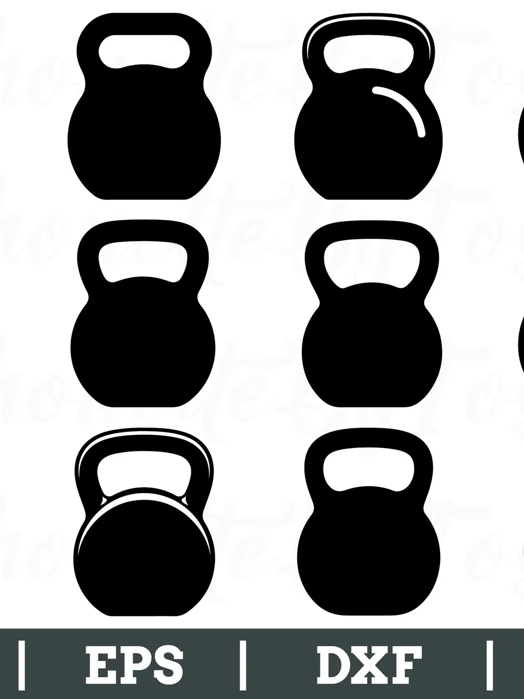 Kettlebell Svg, Kettlebell Silhouette, Kettlebell Cut File, Kettlebell Vector, Dxf, Png