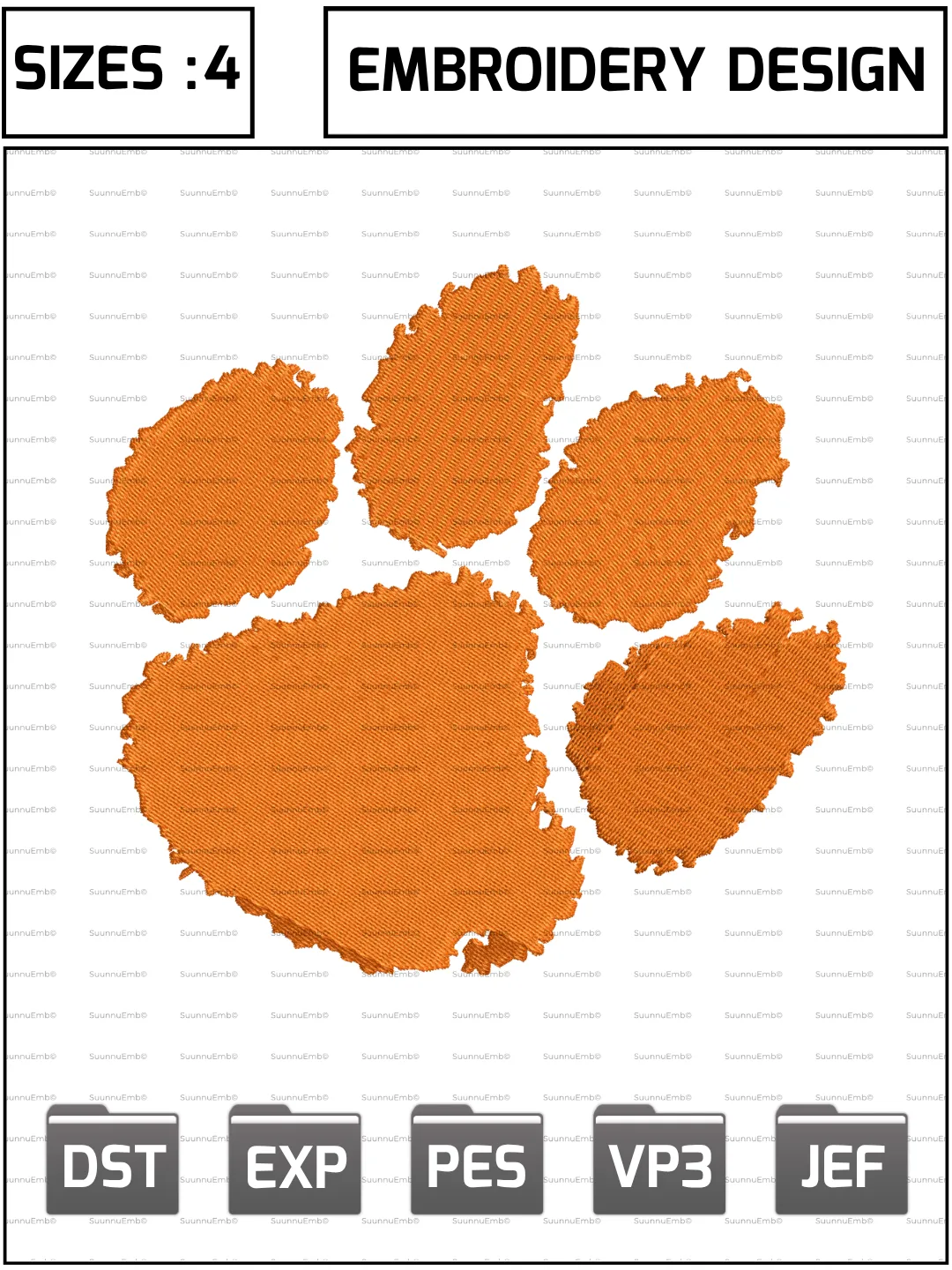 Clemson Tigers Logos Embroidery Design,NCAA Logos Embroidery Design,NCAA Teams, Machine Embroidery Design File,4 Sizes, Digital Download