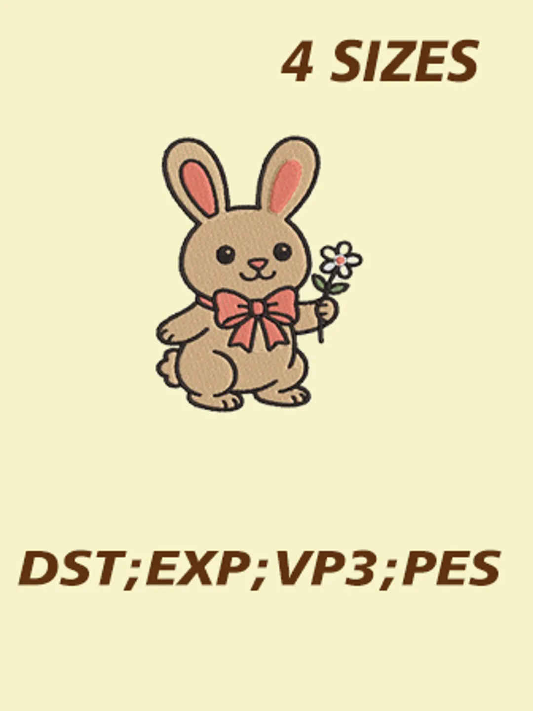 Cute Bunny Embroidery Design | DST PES EXP VP3