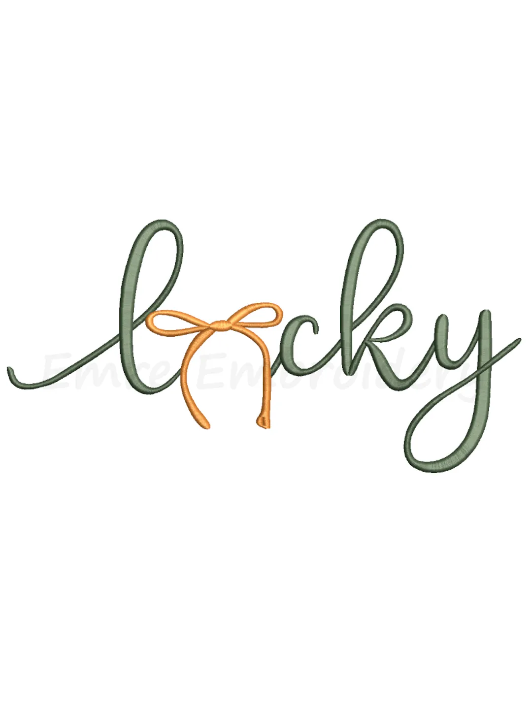 Coquette Lucky Embroidery Design, Machine Embroidery Design, 6 Sizes, Instant Download