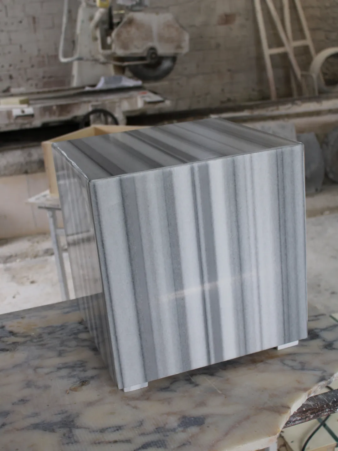 Marmara marble cube coffee table side table marble coffee table It is real marble special pattern free shipping