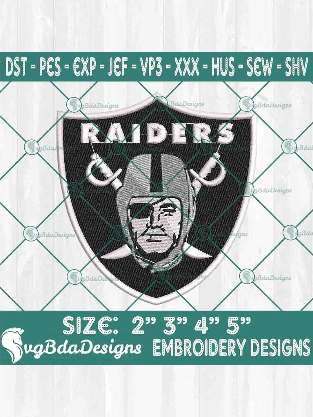Las Vegas Raiders Machine Embroidery Design, NFL Embroidery Machine Designs