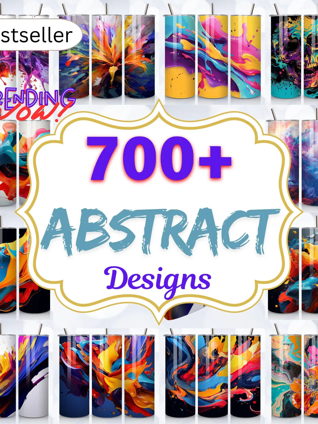 Abstract Tumbler Wraps: Geometric Sublimation Designs (Digital Download)