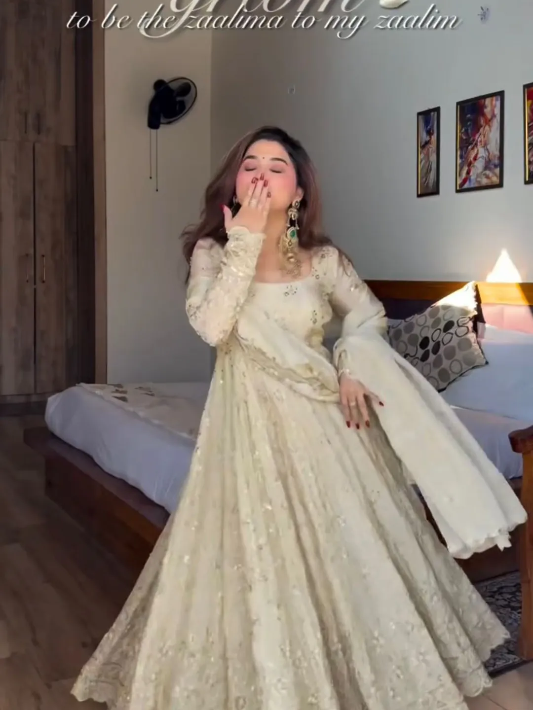 bridal long anarkali dress High low Bridal Anarkali gown