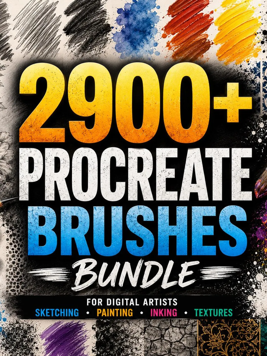 2900+ Procreate Brushes Bundle For Digital Artists & Designers