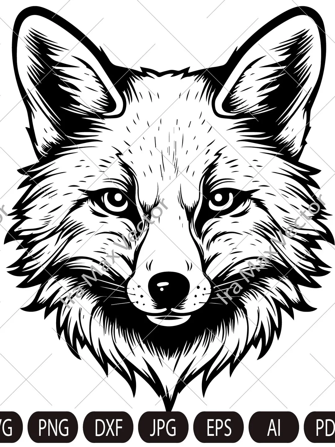 FOX Face svg / Fox Head svg / Fox svg /Fox Mascot svg / Fox Printable / INSTANT DOWNLOAD