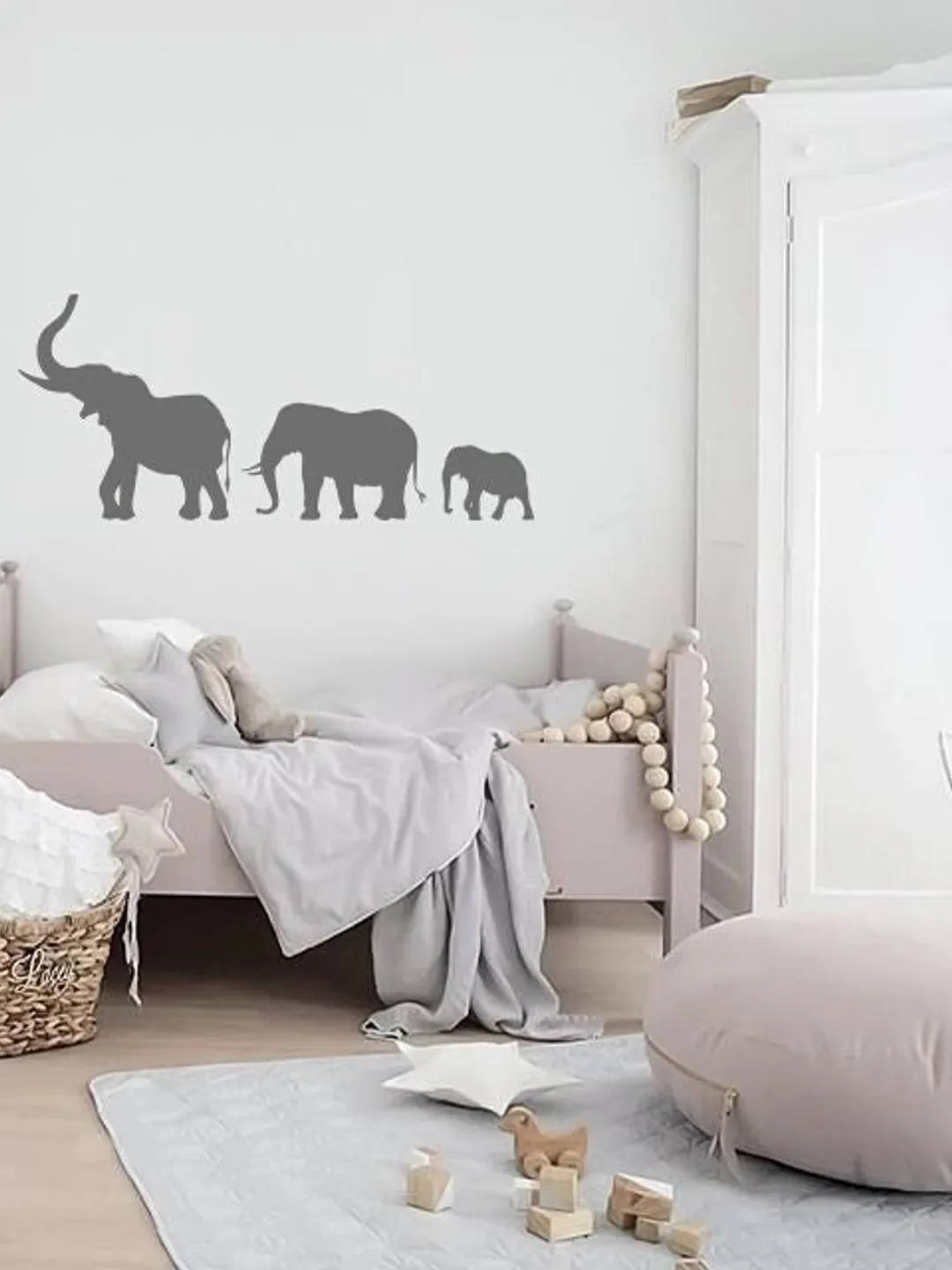 Elephant Wall Decals - Safari Decals, Nursery Wall Decals, Jungle Wall Stickers, Removable Wall Decals, Kids Wall Decor,Nursery Decor rta220