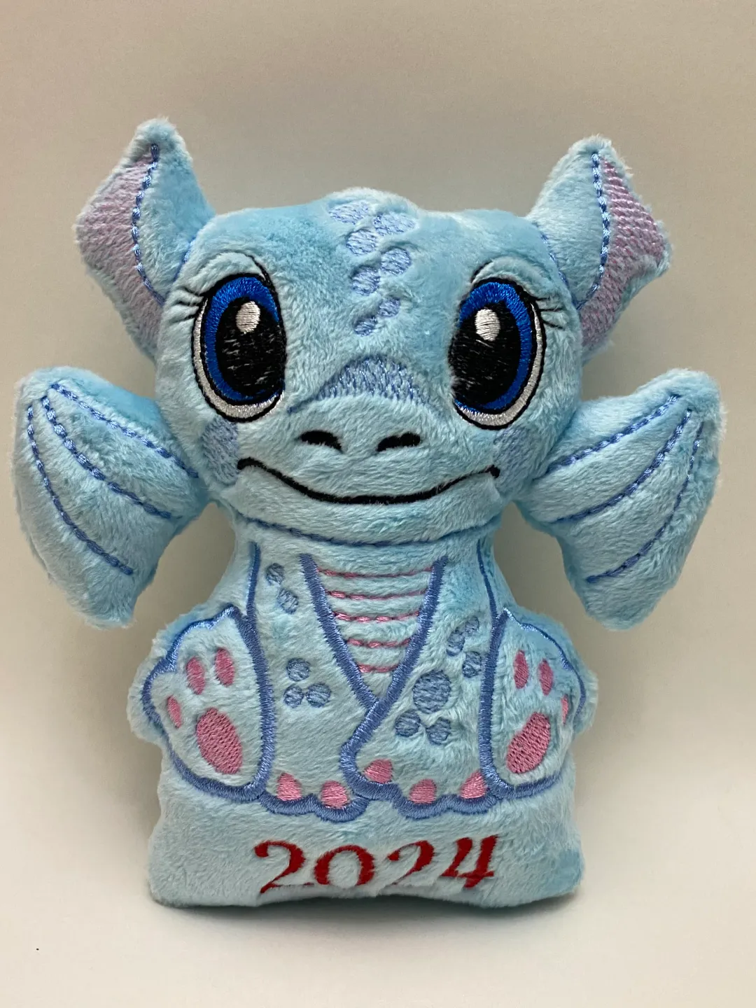 Dragon Stuffed Toy In The Hoop  ITH Pattern plush Toy digital design for  Machine Embroidery