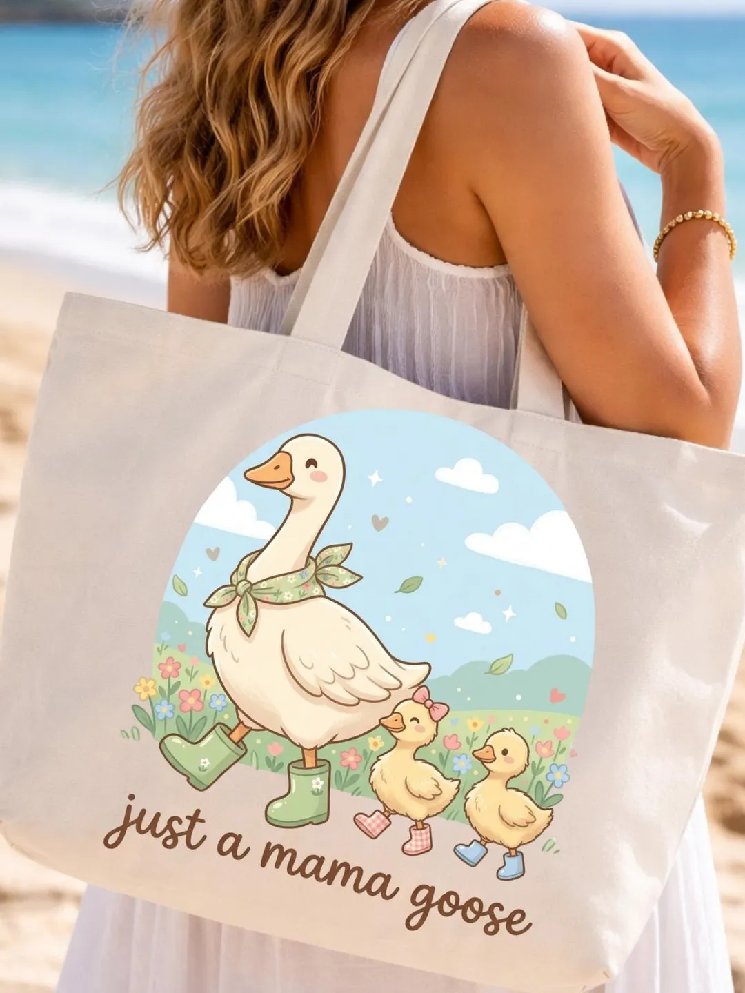 Just A Mama Goose PNG Baby Geese Following Mama Goose Cottagecore