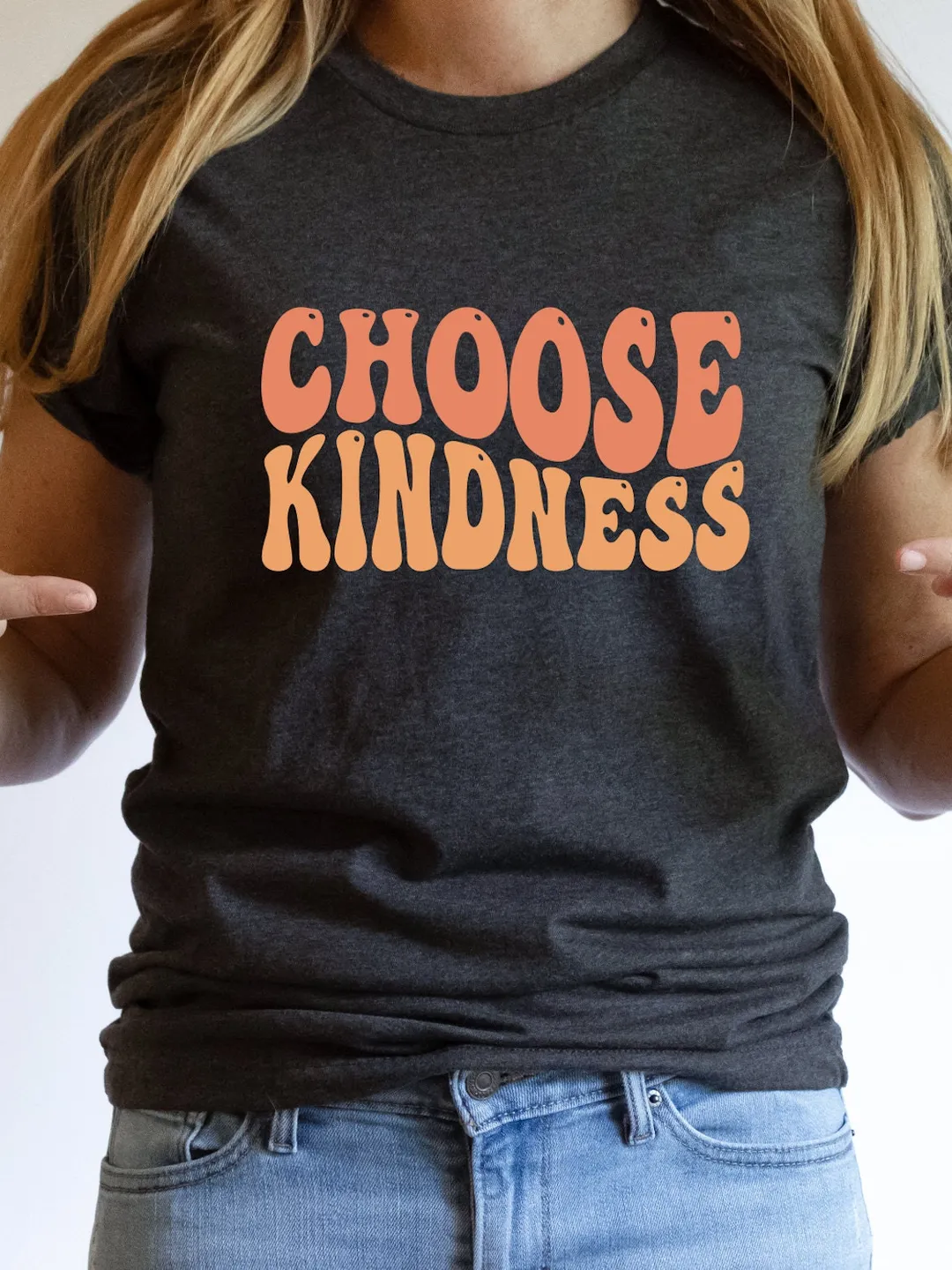 Choose Kindness T-Shirt, Retro Groovy Graphic Tee, Inspirational Gift