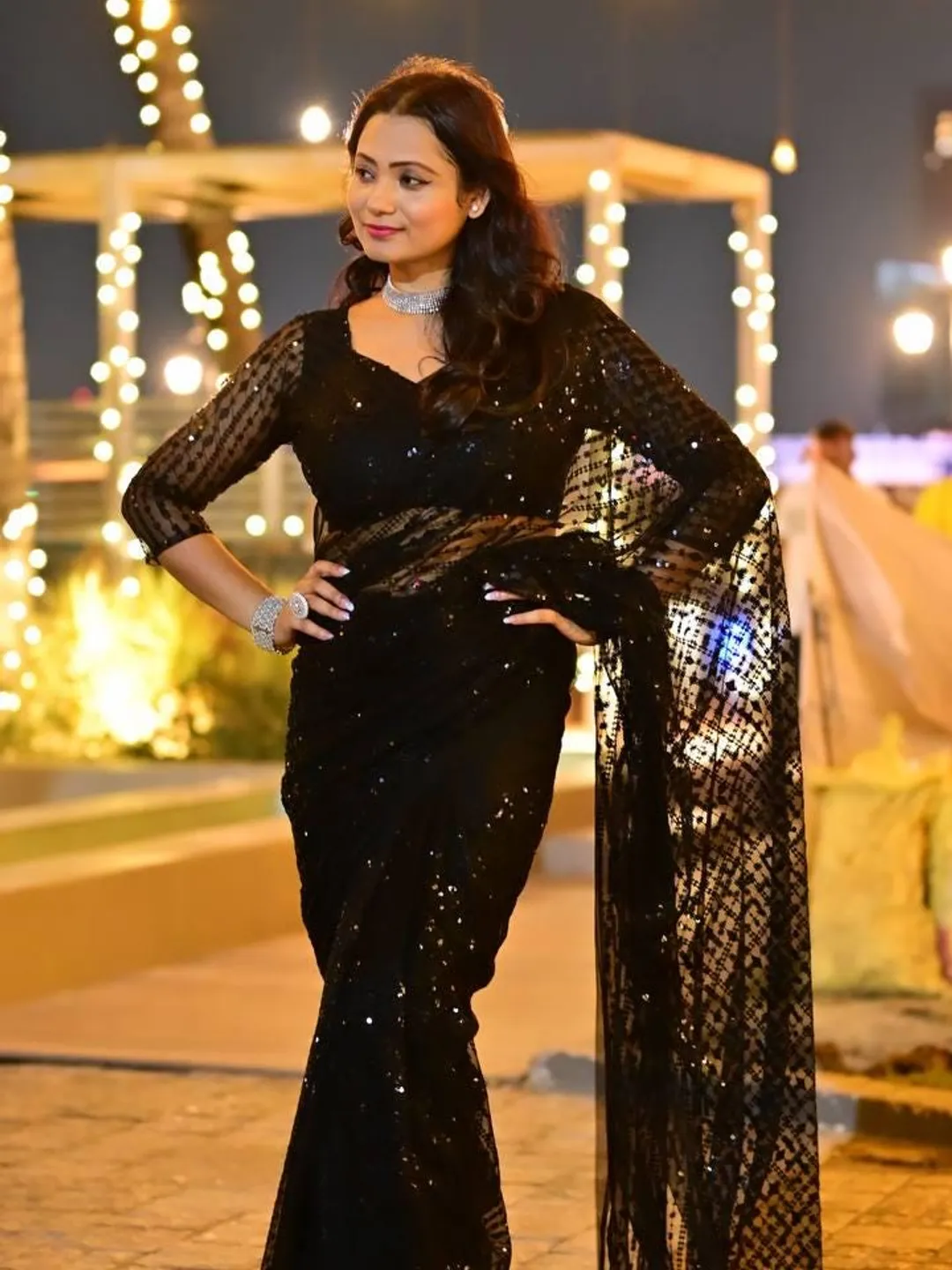 saree inspired evening dress Lehenga Saree Style In Party Party Wear Saree Style Lehenga Designs Women's  Party Wear Designer