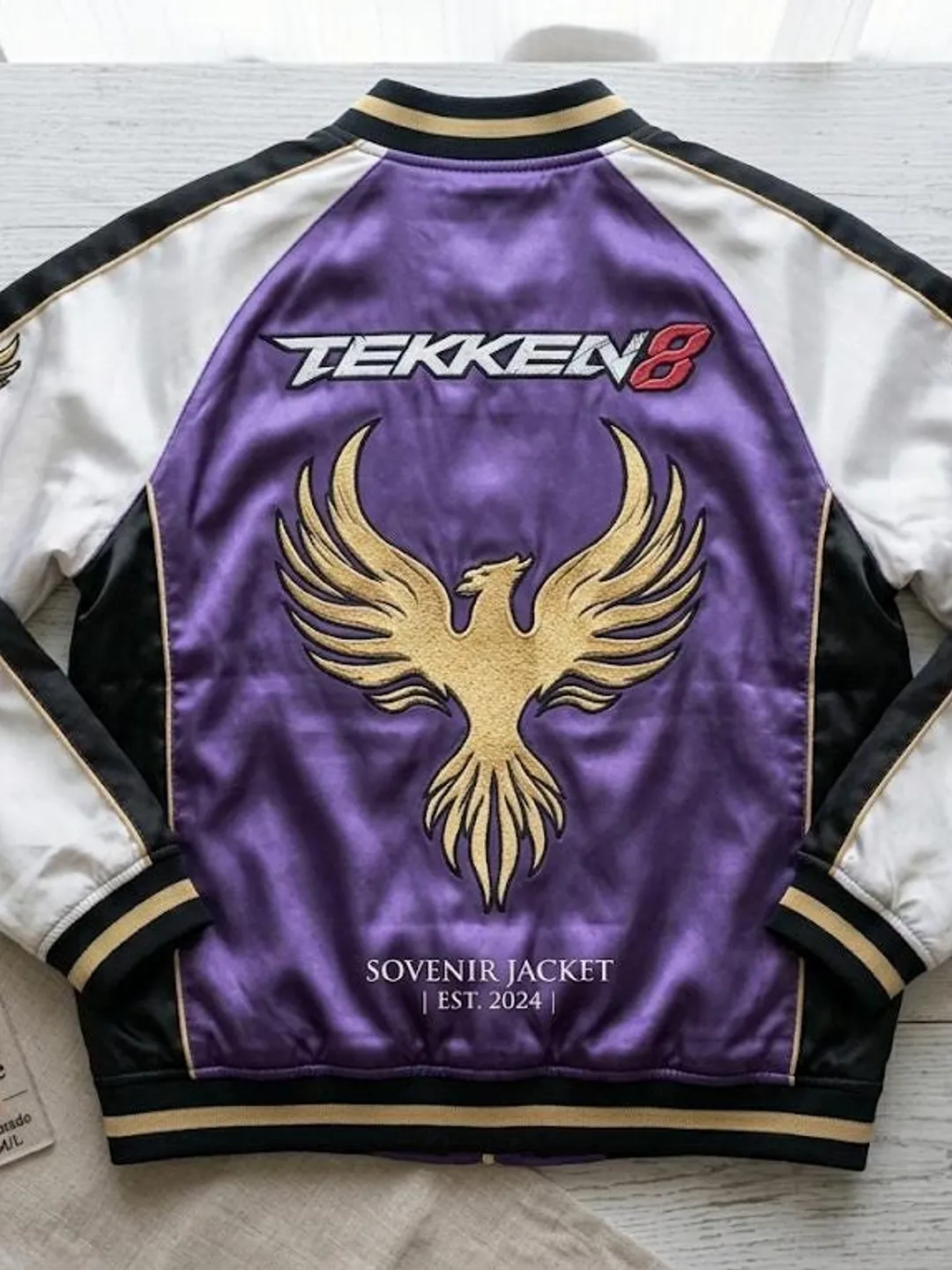 DIESELdenim Mods Coat GrungeJacket けんさん様 Tekken 8 Jin Kazama Phoenix Souvenir Jacket, Limited Edition Satin